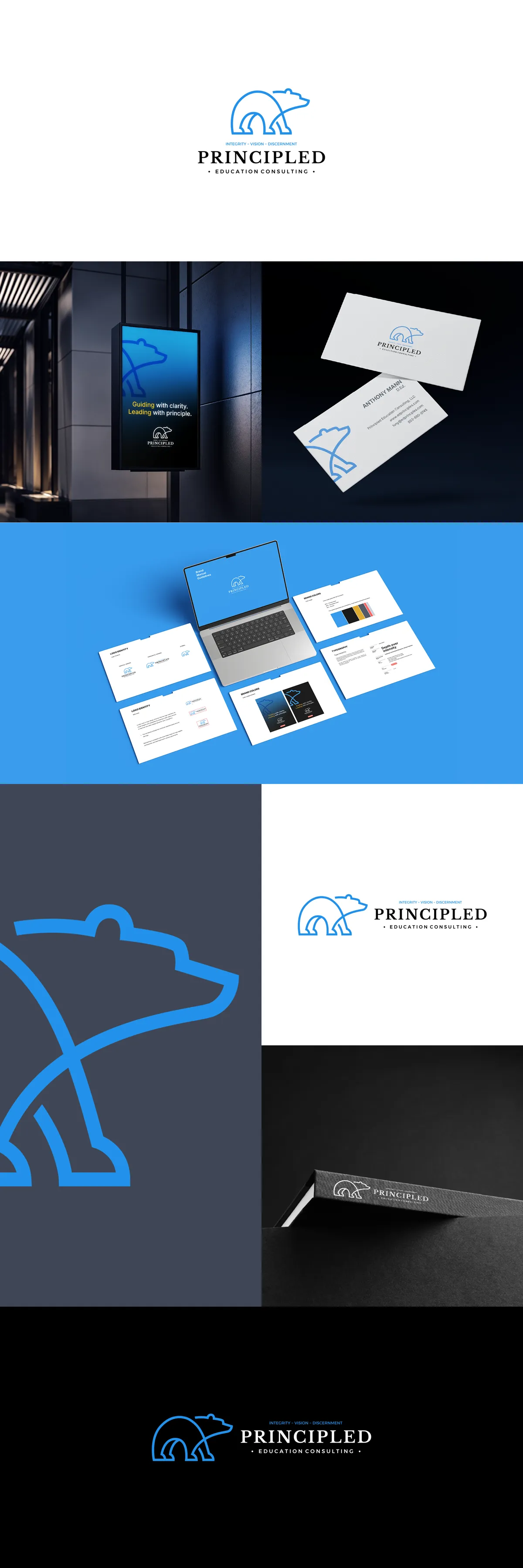 Case study interface design preview for Principled Education Consulting Logo — Professional logo design for Principled Education Consulting, trustworthy and academic.