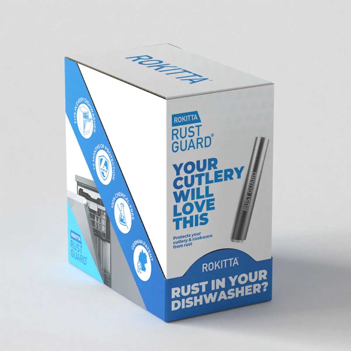 Case study interface design preview for Rokitta Rust Guard Packaging — Product packaging design for Rokitta Rust Guard, clean, informative, and shelf-ready.